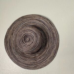 Nordstrom Brown and Cream Woven Hat